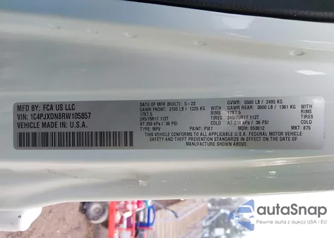 2024 Jeep Wrangler 4-Door Sport 4X4 z USA, uszkodzony, nr VIN 1C4PJXDN8RW105857